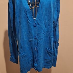 Faded Glory Vibrant Blue Knit Top